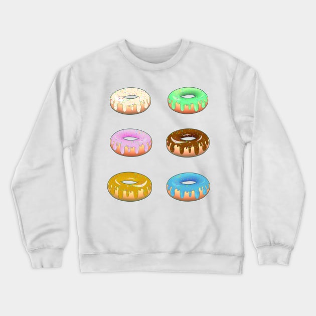 Yummy Donuts - Sheet Crewneck Sweatshirt by Bootyfreeze